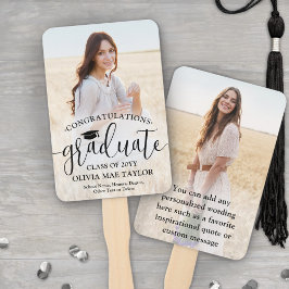 Modern Script 2 Photo Graduation Congratulations ハンドファン