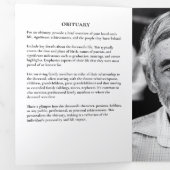 Modern Script 2-Photo Trifold Funeral Program 三つ折りプログラム (内部最初)