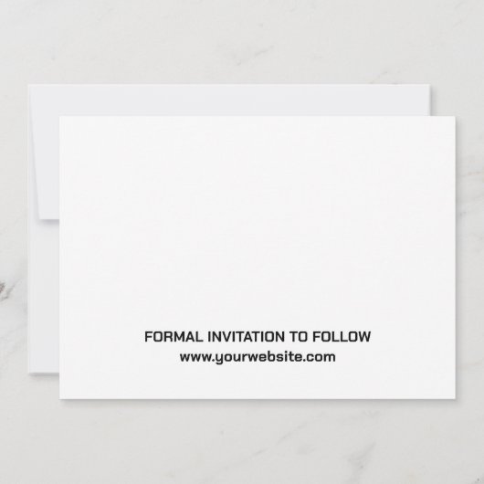 Modern Script 3 Photo Templates Save the Date セーブザデート (裏面)