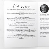 Modern Script 3-Photo Trifold Funeral Program 三つ折りプログラム (内部最初)