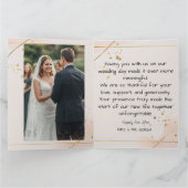Modern Script 6-Photo Wedding Collage Design サンキューカード (内部)