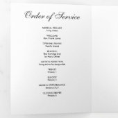 Modern Script 7-Photo Trifold Funeral Program 三つ折りプログラム (内部最初)