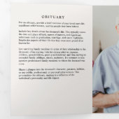 Modern Script 8-Photo Funeral/Memorial 三つ折りプログラム (内部最初)