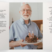 Modern Script 8-Photo Funeral/Memorial 三つ折りプログラム (内部中)