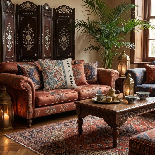 Modern  script abstract chic contemporary rustic  クッション