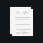 Modern Script Advice and Wishes Graduation エンクロージャーカード<br><div class="desc">Celebrate your graduate with heartfelt words using this Modern Script Advice and Wishes Graduation Card. Featuring elegant flowing script paired with clean modern typography, this stylish card provides space for friends and family to share personal messages, encouragement, and words of wisdom. Perfect for high school or college graduation parties, Class...</div>