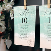 Modern Script Beach Table Number Seating Chart 招待状