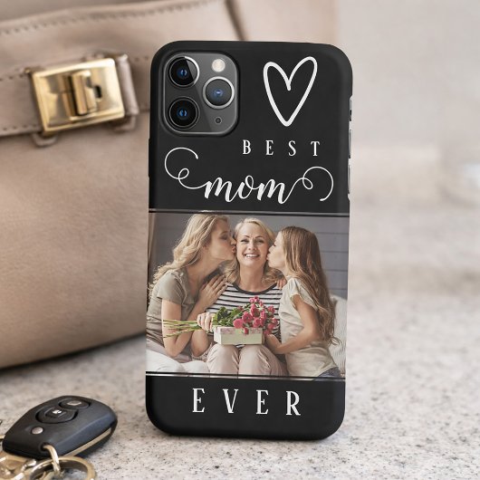 Modern Script Best Mom Ever Photo  Case-Mate iPhoneケース