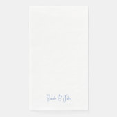 Modern Script Blue Text White Wedding (正面)