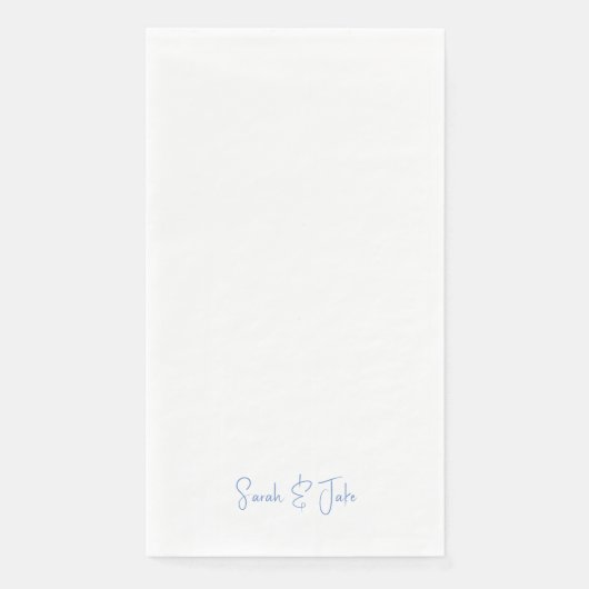 Modern Script Blue Text White Wedding (正面)