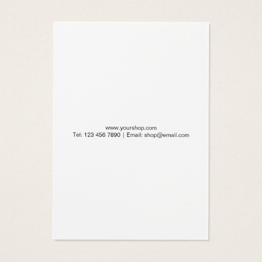 Modern Script Business Name Earring Holder Cards (裏面)