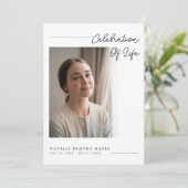 Modern Script Celebration of Life Photo Funeral プログラム (スタンド正面)