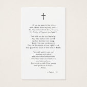 Modern Script Celebration of Life Prayer Card (裏面)