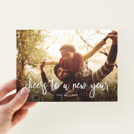 Modern Script Cheers To A New Year Photo シーズンカード