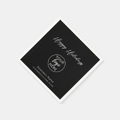 Modern Script Christmas Business Logo スタンダードカクテルナプキン (角)