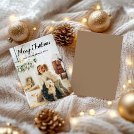Modern Script Christmas Family Card holiday Card シーズンカード