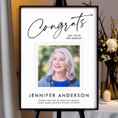 Modern Script Congrats Retirement Party Photo ポスター