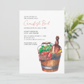 Modern Script Crawfish Seafood Boil Party 招待状 (スタンド正面)