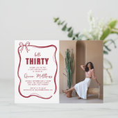 Modern Script Custom Age Birthday 招待状 (スタンド正面)