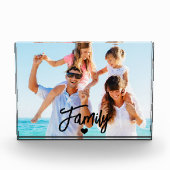 Modern Script Custom Family Photo Block フォトブロック (正面)