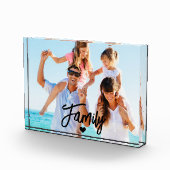 Modern Script Custom Family Photo Block フォトブロック (右)