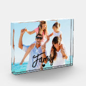 Modern Script Custom Family Photo Block フォトブロック (左)