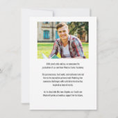 Modern Script Custom Graduate Photos Graduation 案内状 (裏面)
