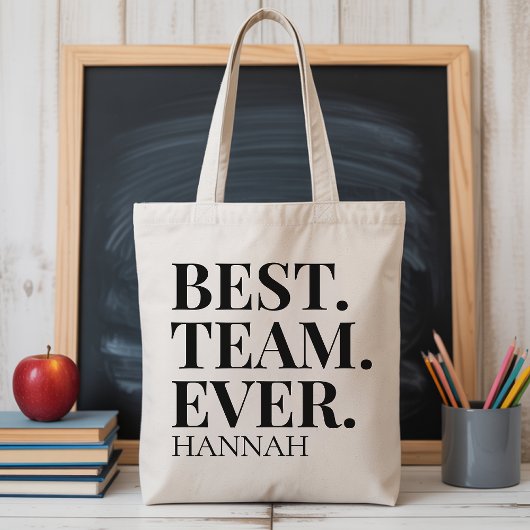 Modern Script Custom Tote Bag for Teachers & Teams トートバッグ