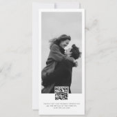 Modern Script Double Sided Bookmark Photo Wedding セーブザデート (裏面)