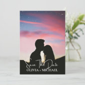 Modern Script Elegant Wedding Save The Date セーブザデート (スタンド正面)