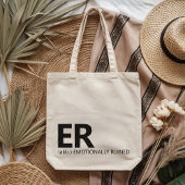 Modern Script ER Tote Graduation Gift for Nurse トートバッグ