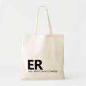 Modern Script ER Tote Graduation Gift for Nurse トートバッグ (正面)