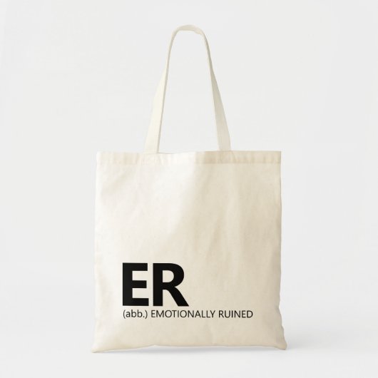Modern Script ER Tote Graduation Gift for Nurse トートバッグ (正面)