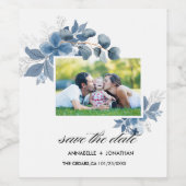 Modern Script Eucalyptus Sparkling Wine Label ワインラベル (シングルラベル)