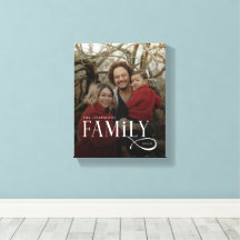 Modern Script Family Custom Photo Name 