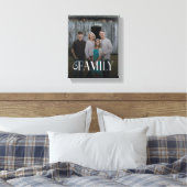 Modern Script Family Custom Photo Name キャンバスプリント (インサイチュ (寝室))