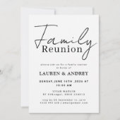 Modern Script Family Gathering Party 招待状 (正面)