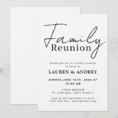 Modern Script Family Gathering Party 招待状 (正面/裏面)