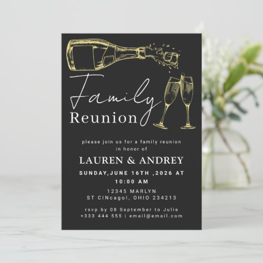 Modern Script Family Gathering Party 招待状 (スタンド正面)