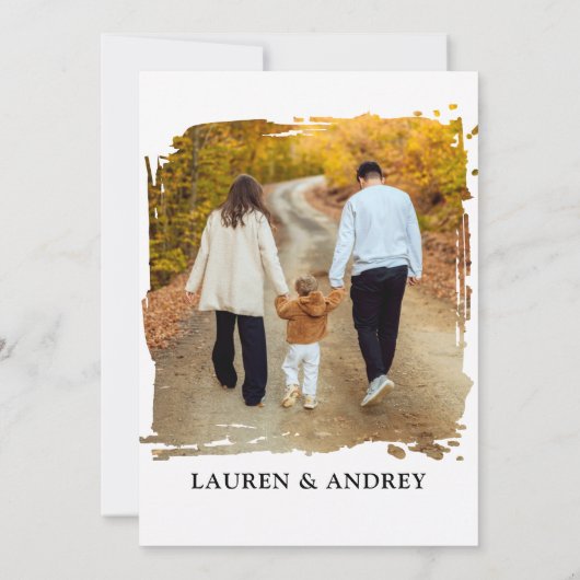 Modern Script Family Gathering Party 招待状 (裏面)