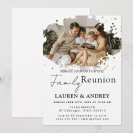 Modern Script Family Gathering Party 招待状