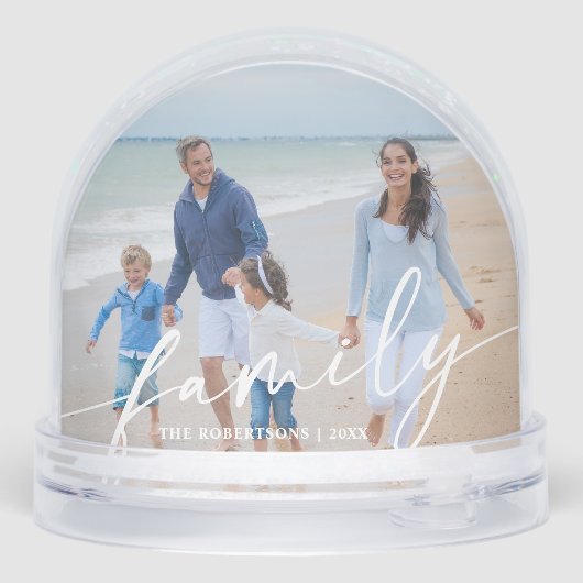 Modern Script Family Photo Beach (裏面)