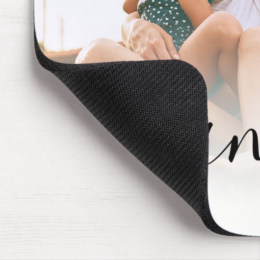 Modern Script Family Photo Custom マウスパッド (コーナー)