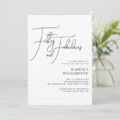 Modern Script Fifty and Fabulous 50th Birthday 招待状 (スタンド正面)