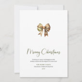 Modern Script Font Cozy Christmas Greeting Card シーズンカード (正面)