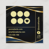 Modern Script Gold and Black  ロイヤリティカード (裏面)