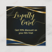 Modern Script Gold and Black  ロイヤリティカード (正面)