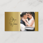 Modern Script Gold Professional Photographer 名刺 (正面)