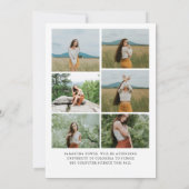 Modern Script Graduate 10 Photo Collage Graduation 案内状 (裏面)