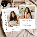 Modern Script Graduate 2 Photo Graduation 招待状<br><div class="desc">Celebrate your graduate’s milestone with this Modern Script 2 Photo Graduation Announcement, designed to beautifully showcase seven favorite photos in a clean, modern layout. Featuring elegant flowing script paired with minimalist typography, this personalized announcement highlights special memories while sharing the exciting news with family and friends. Perfect for high school...</div>